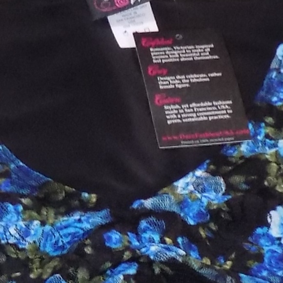 Victorian Gothic Women's Sweetheart Corset Top Blu - Picture 4 of 4